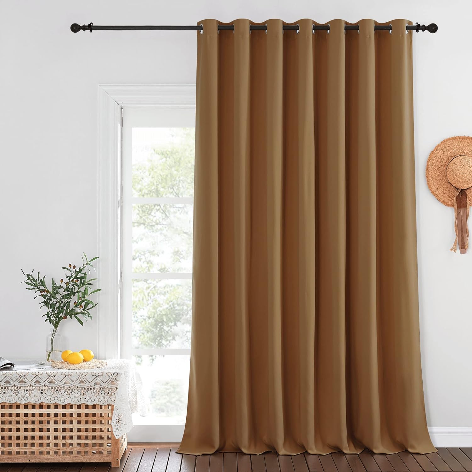 NICETOWN Sliding Glass Door Curtain Grommet Blackout Room