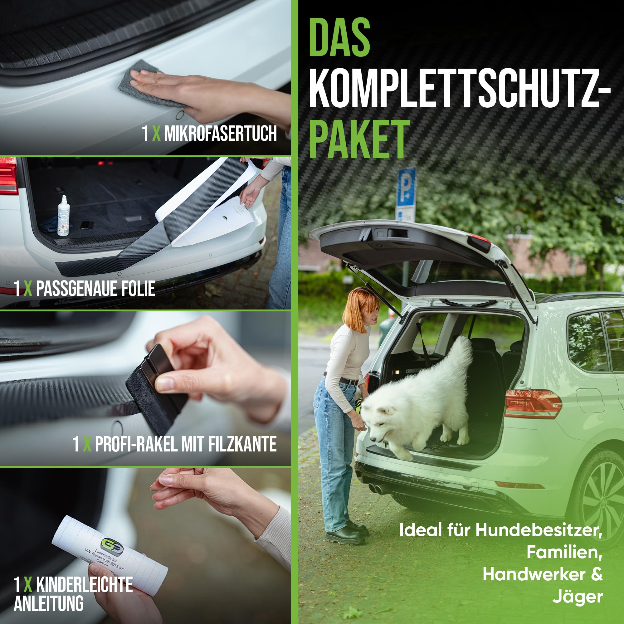 Pellicola protettiva per paraurti dell'auto, adatta per BMW serie 5 Touring G61 dal 2024, raschietto e panno in microfibra, protezione paraurti, antigraffio, pellicola protettiva, protezione
