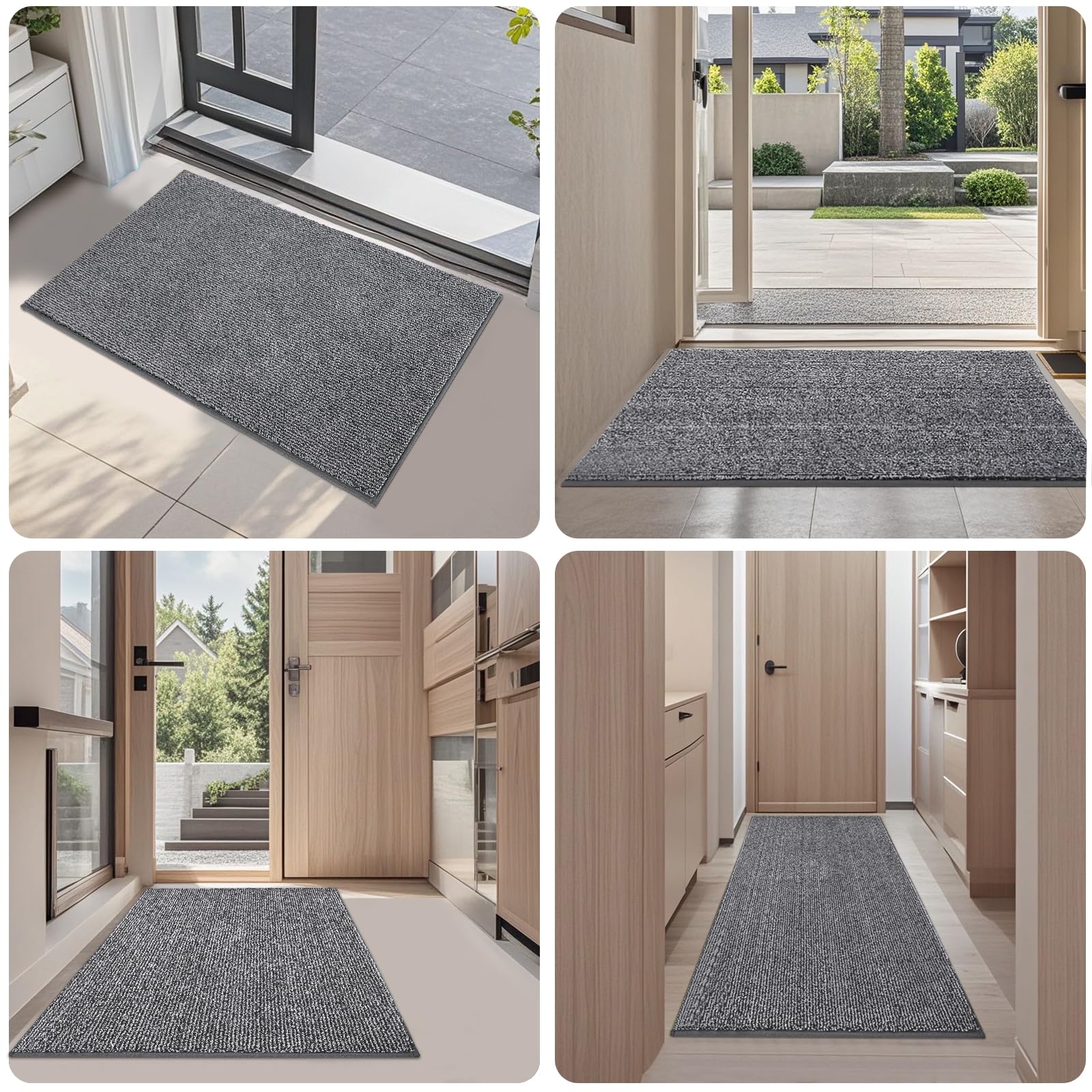 FCSDETAIL Dirt Trapper Indoor Door Mat 60 x 150 cm, Machine Washable Entrance Rug, Dog Doormat - Image 3
