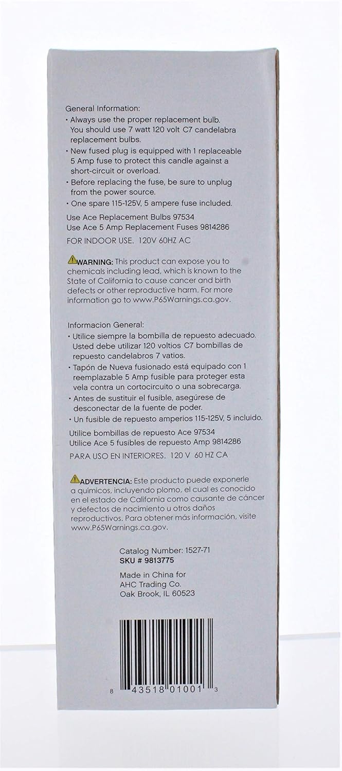 CELEBRATIONS INLITEN 1527-71 "LIGHT SENSOR" SINGLE ELECTRIC CANDLE 9"
