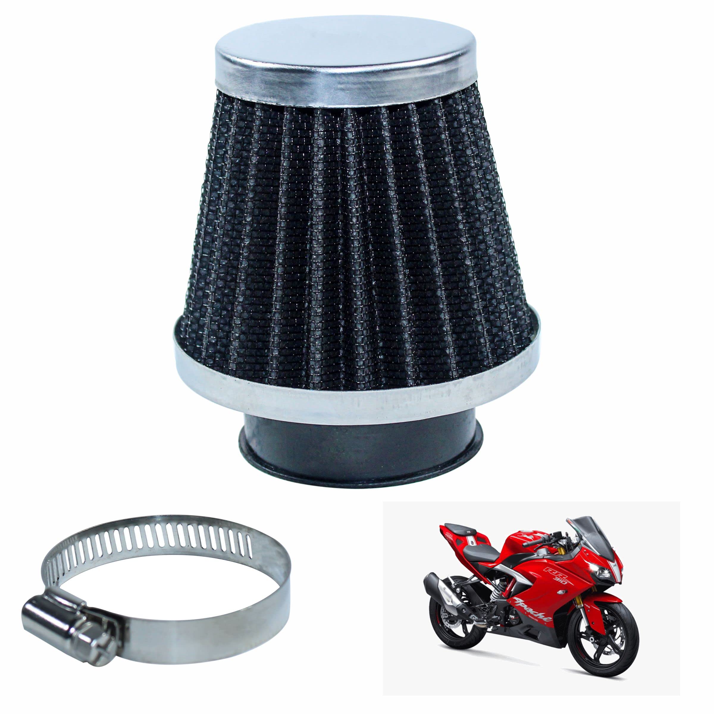 Asryd Motorcycle Air Filter Pods, Motorcycle Air Filter 42mm Round Tapered Clamp-on Pod Intake Filter Cleaner For TVS Apache RR310 (Pack of 1)-image-35