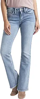 Silver Jeans Co. レディース Suki ミッドライズ カービーフィット ブーツカットジーンズ
