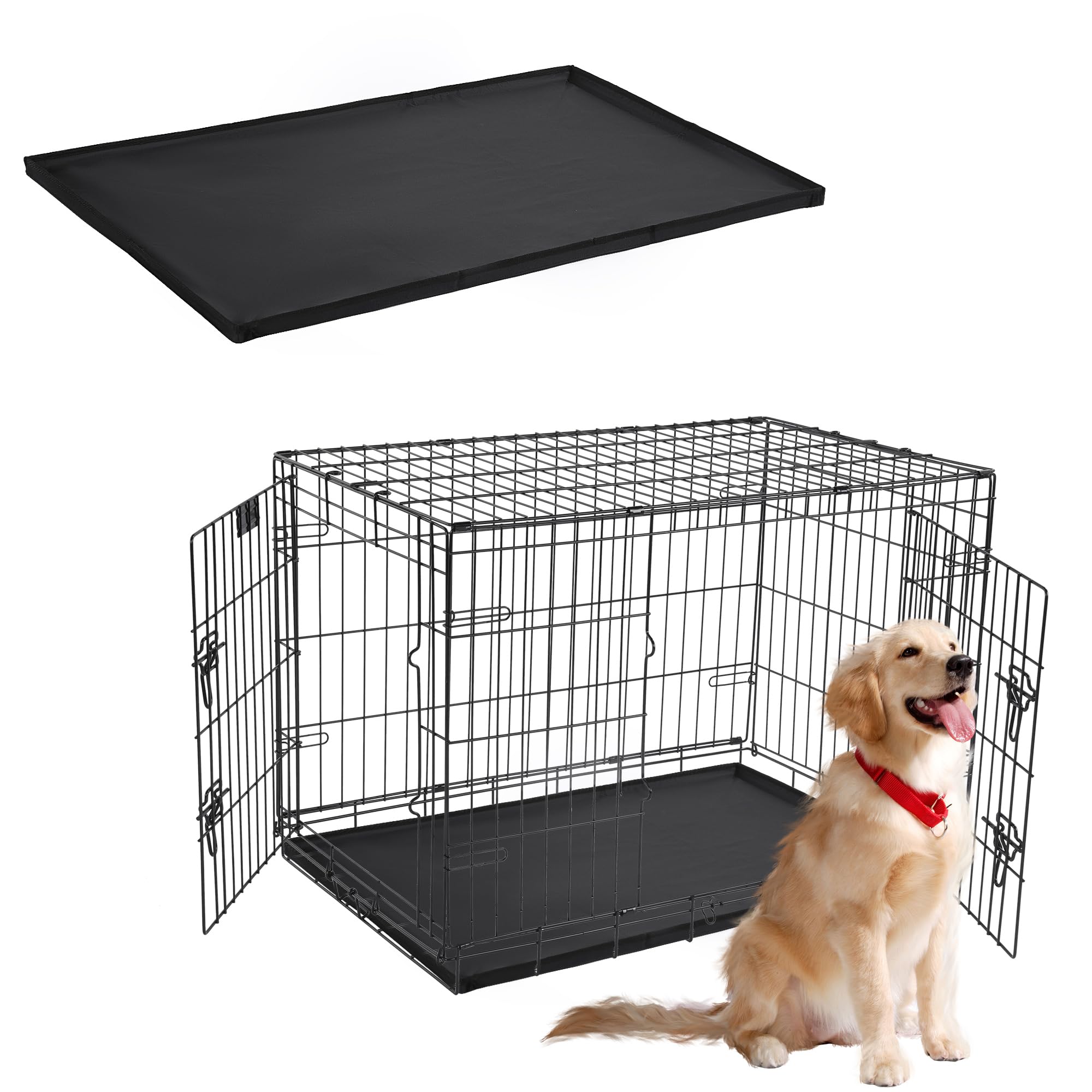 BALAPET Foldable Dog Crate Tray Replacement Portable Dog Pee Pads Holder for Travel Waterproof Liner Base Floor Protecting Pad & Divider Panel,Indoor Potty,Easy Clean