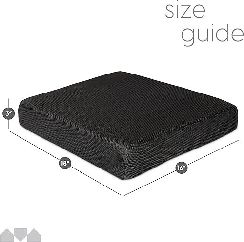 Miniatura 3 de Milliardcojín de espuma con efecto memoria almohadilla para silla 18x 16x 3pulgadas cojín con funda extraíble para alivio y comodidad