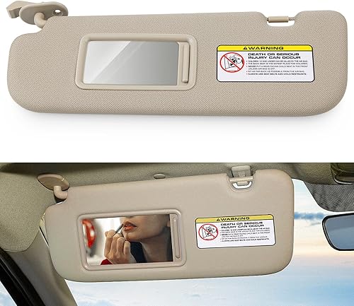 JDMON Compatible con visera solar izquierda del lado del conductor Hyundai Elantra MD 2011 2012 2013 2014 2015 reemplaza 852103X000 852103X000TX