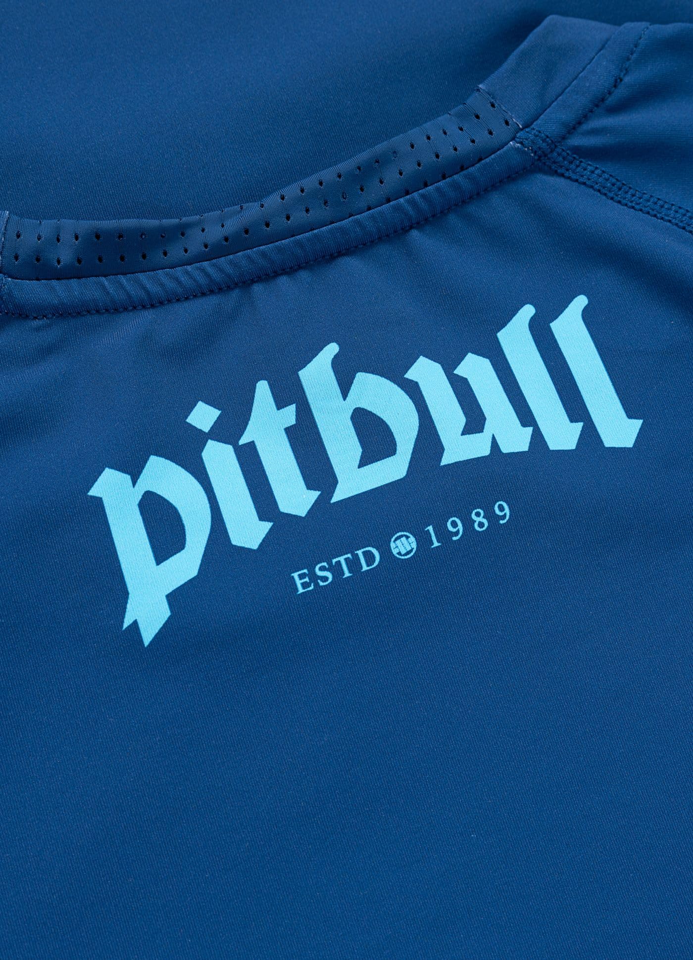 PITBULL - T-Shirt Rashguard Homme Manches Courtes Logo Palms, T Shirt Sport | Rash Guard Séchage Rapide, Tshirt Fonctionnel Élastique, Rafraichissant Chemise, Sport Chemise, De Fitness