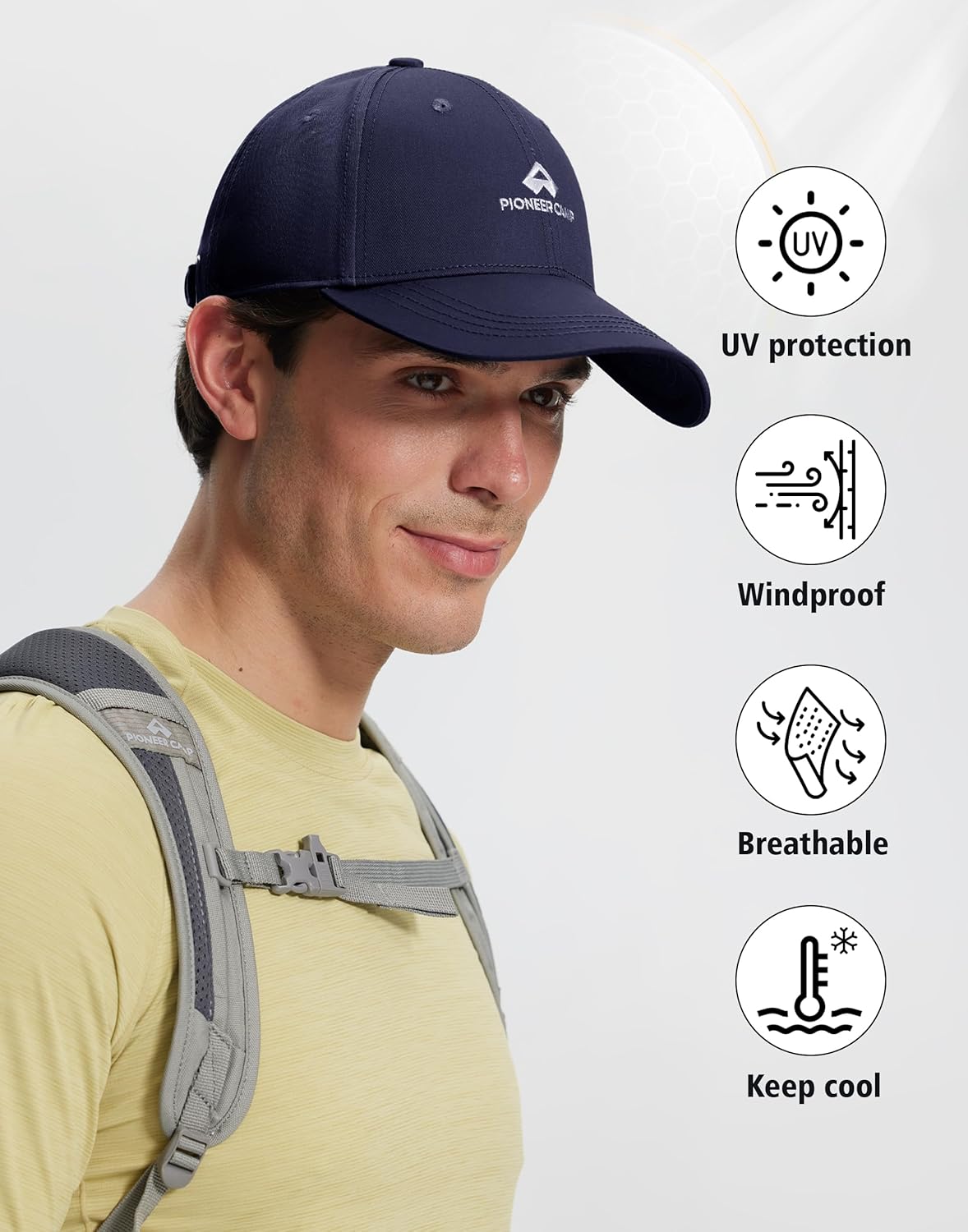 Pioneer Camp Unisex Baseball Cap for Men Women Golf Hats Classic Adjustable Low Profile Cotton Dad Hat Polo Trucker - Image 5