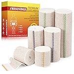 FRESINIDER Premium Elastic Bandage Wrap, 6 Pack (2x2, 2x4, 2x6) Cotton Compression Bandage with Touch Closure at Both Ends, Support & First Aid, Medical, and Injury Recovery