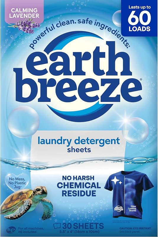 Earth Breeze Laundry Detergent Sheets Calming