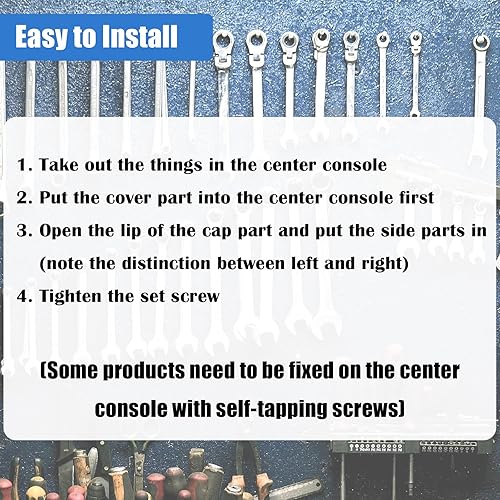 Miniatura 7 de Caja fuerte para consola central caja de seguridad para consola WASAI Premium en el vehículo compatible con Ford F-150 2021-2024, Ford F-150