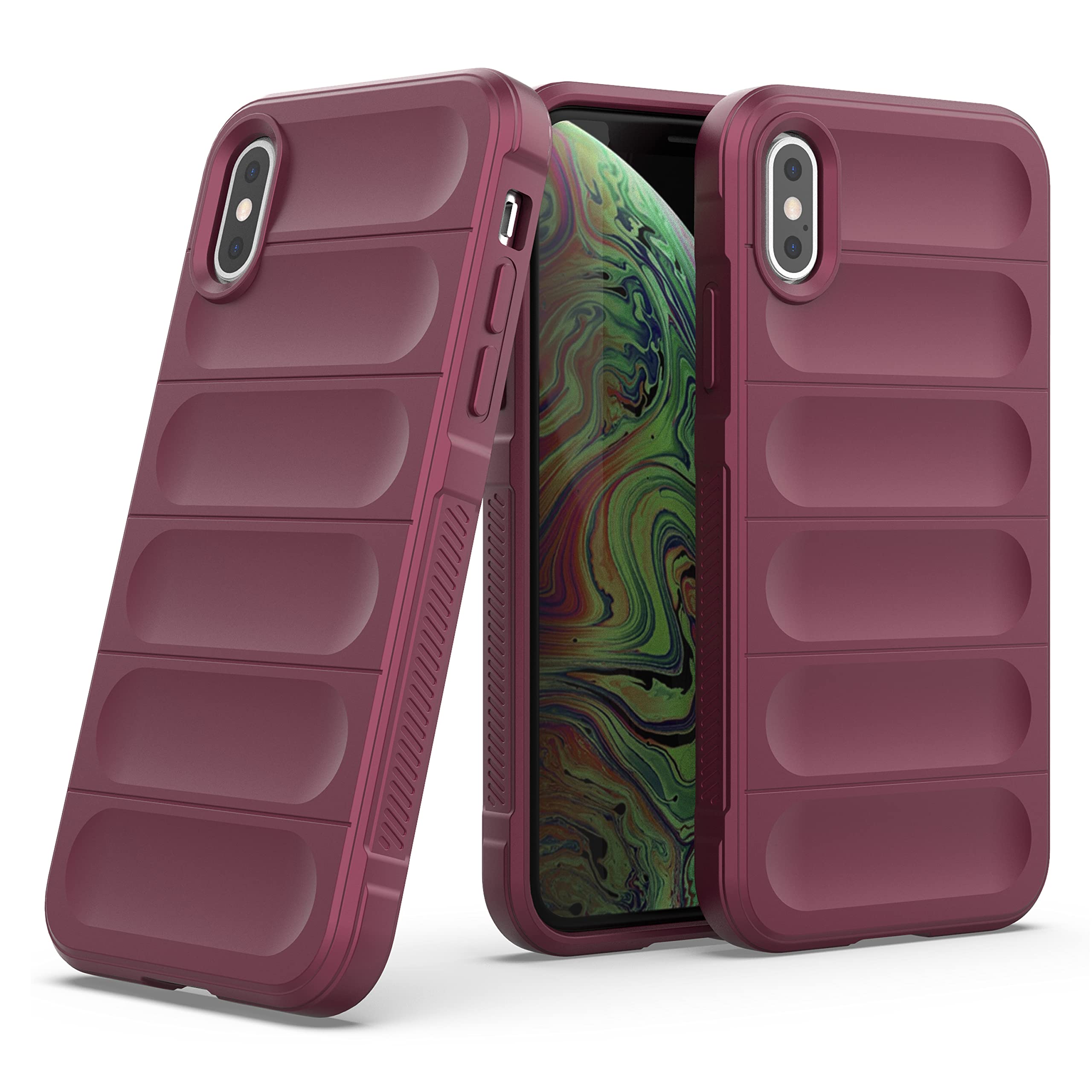 Amazon Brand - Solimo Silicone Mobile Cover for Apple iPhone X/Xs (Silicon_Plum) (B0BG1PMFN9) Amazon Price History, Amazon Price Tracker
