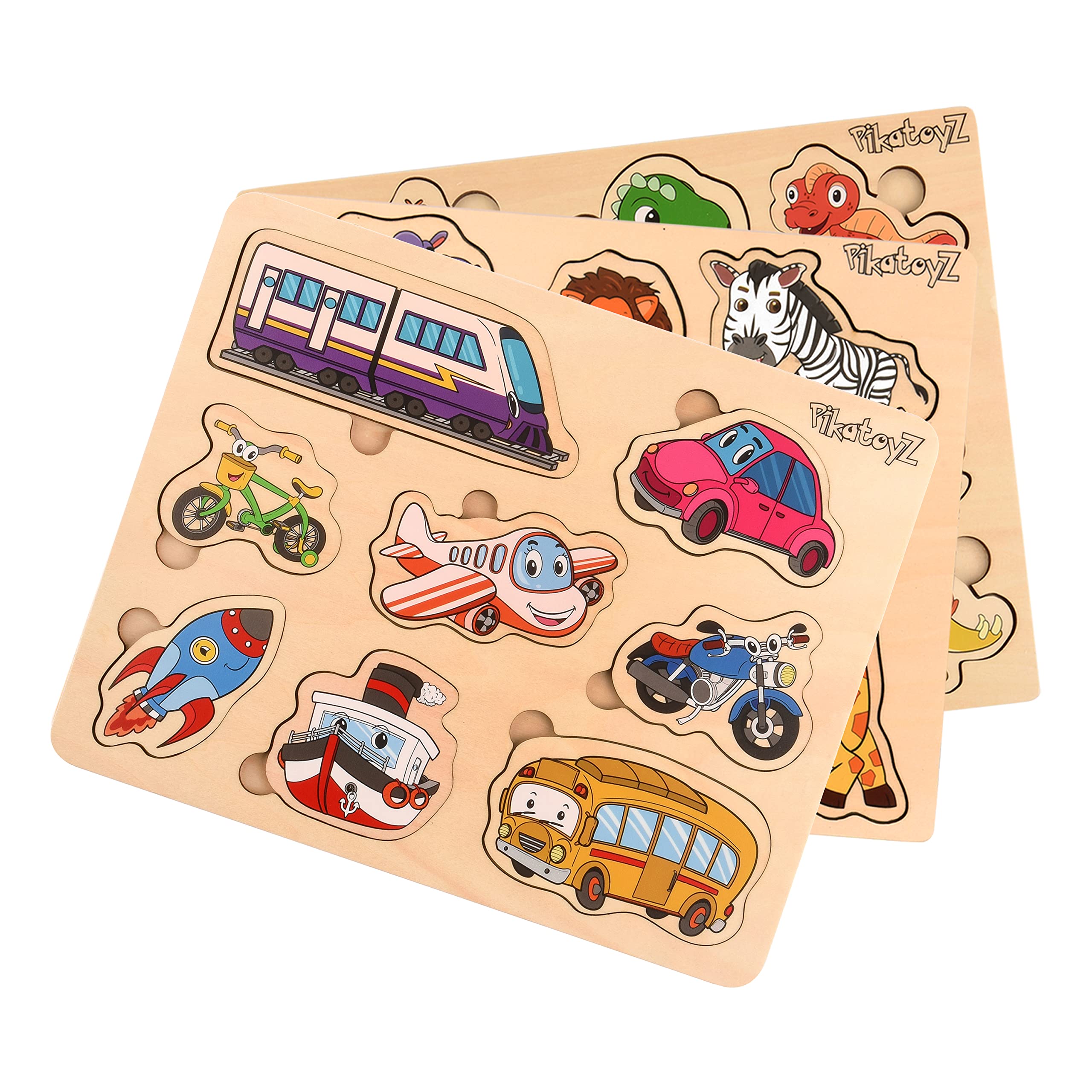 PikatoyZ Puzzle Enfant De 1 2 Et 3 Ans. Jeu Educatif Idéal Pour Cadeau De Noel Ou Anniversaire Jouet Enfant Compose De Puzzles Dinosaures Puzzle Bois Pour Bebe Garcon Ou Fille