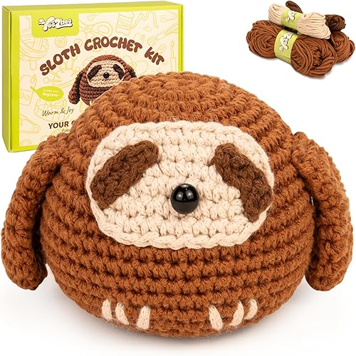Vista 51 de Yeezhee Kit de ganchillo para principiantes, juego completo de iniciación de animales Amigurumi con tutoriales en video paso a paso, hilo y gancho