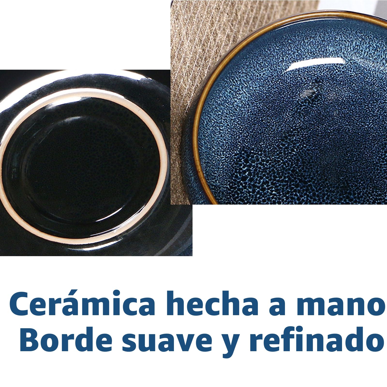 Maceta de cerámica esmaltada Lotus Bowl para plantas acuáticas, para interior y exterior, hidropónica, poco profunda, para semillas de loto, suculentas, bonsái, composición de nenúfares (azul)
