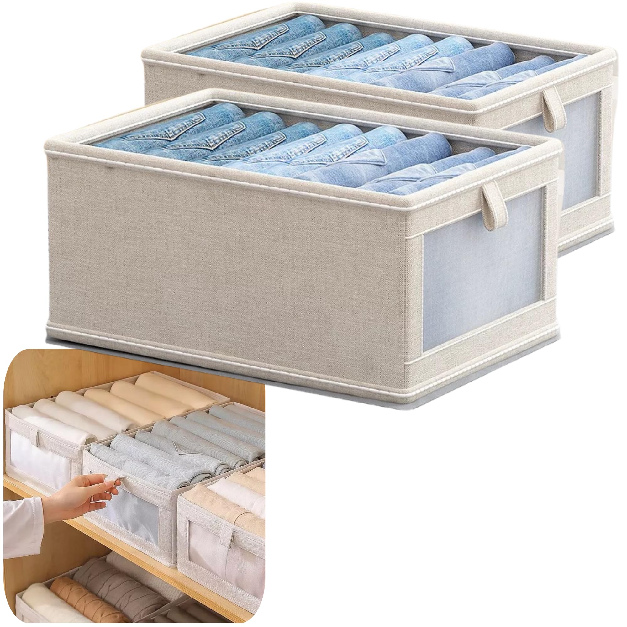Kit Organizador de Guarda-Roupa com 2 Unidades – Organizador Multiuso, Kit Organizador de