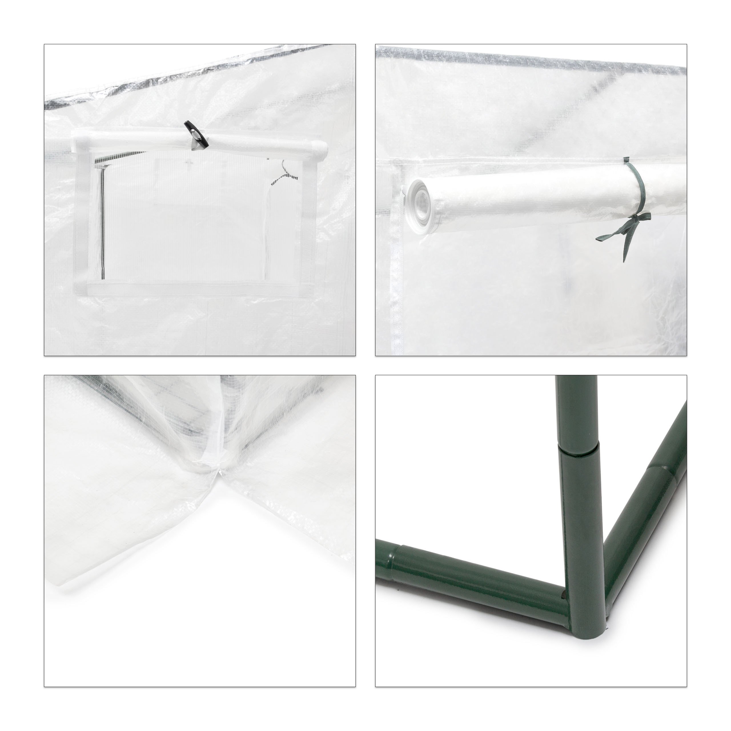 Relaxdays Serra XL per Pomodori, con Tetto Sportgente, Resistente ai Raggi UV, HxLxP: 160 x 200 x 82 cm, Trasparente