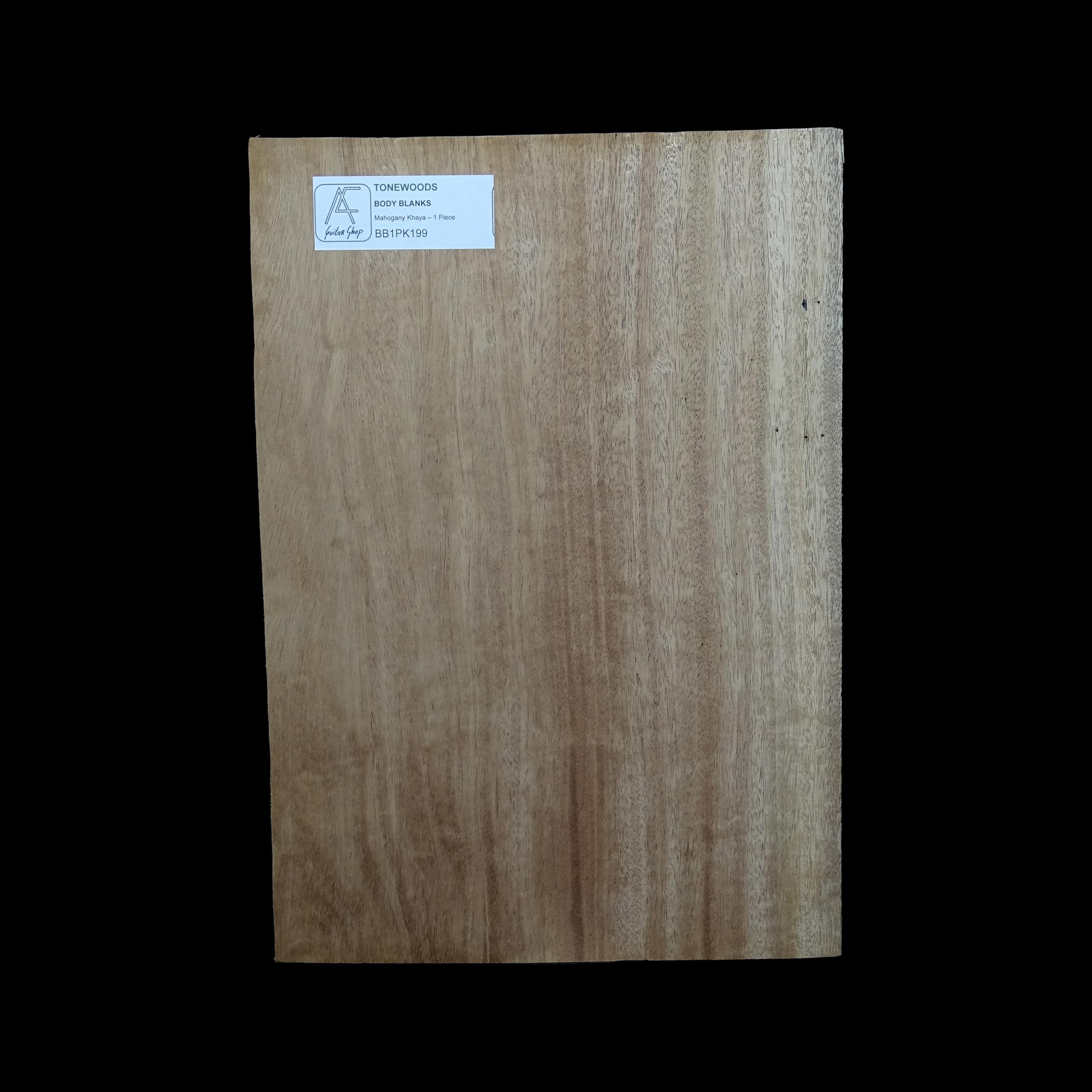 Corps de guitare en acajou africain Khaya BB1PK199 premium en 1 pièce calibrée pour luthier