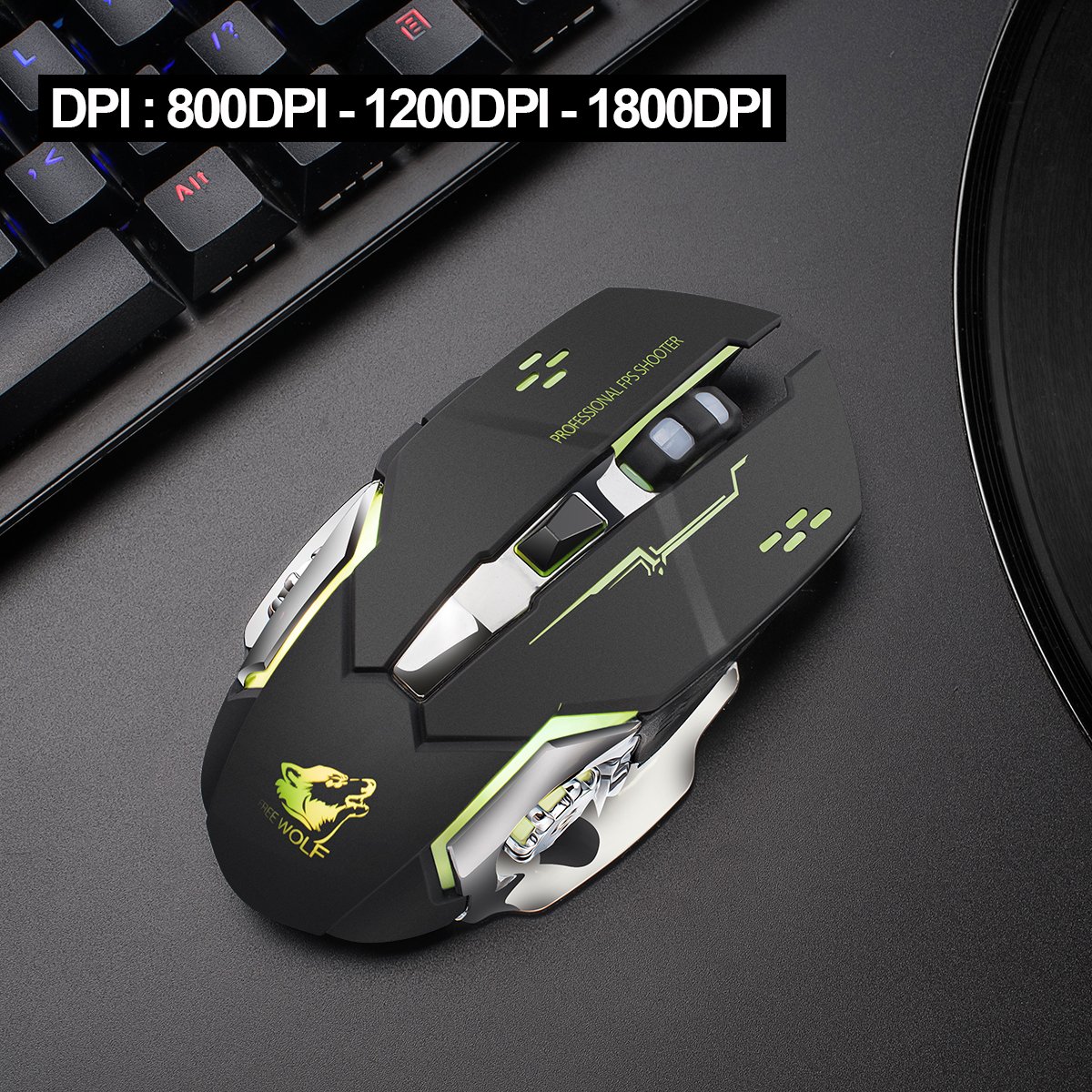 KBCASE Mouse Wireless Ricaricabile,Bluetooth Mouse Senza Fili 2,4 GHz
