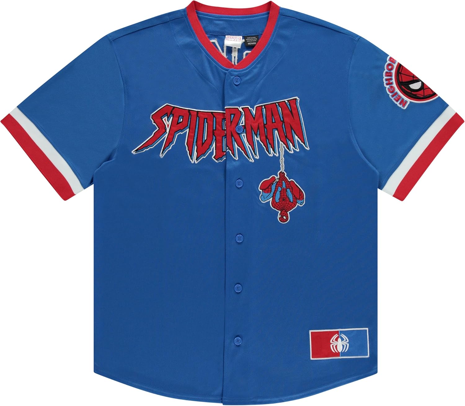 Marvel Spiderman Men's Baseball Jersey - Mens Classic Comics Spiderman Baseball Jersey Avengers Fashion Shirt