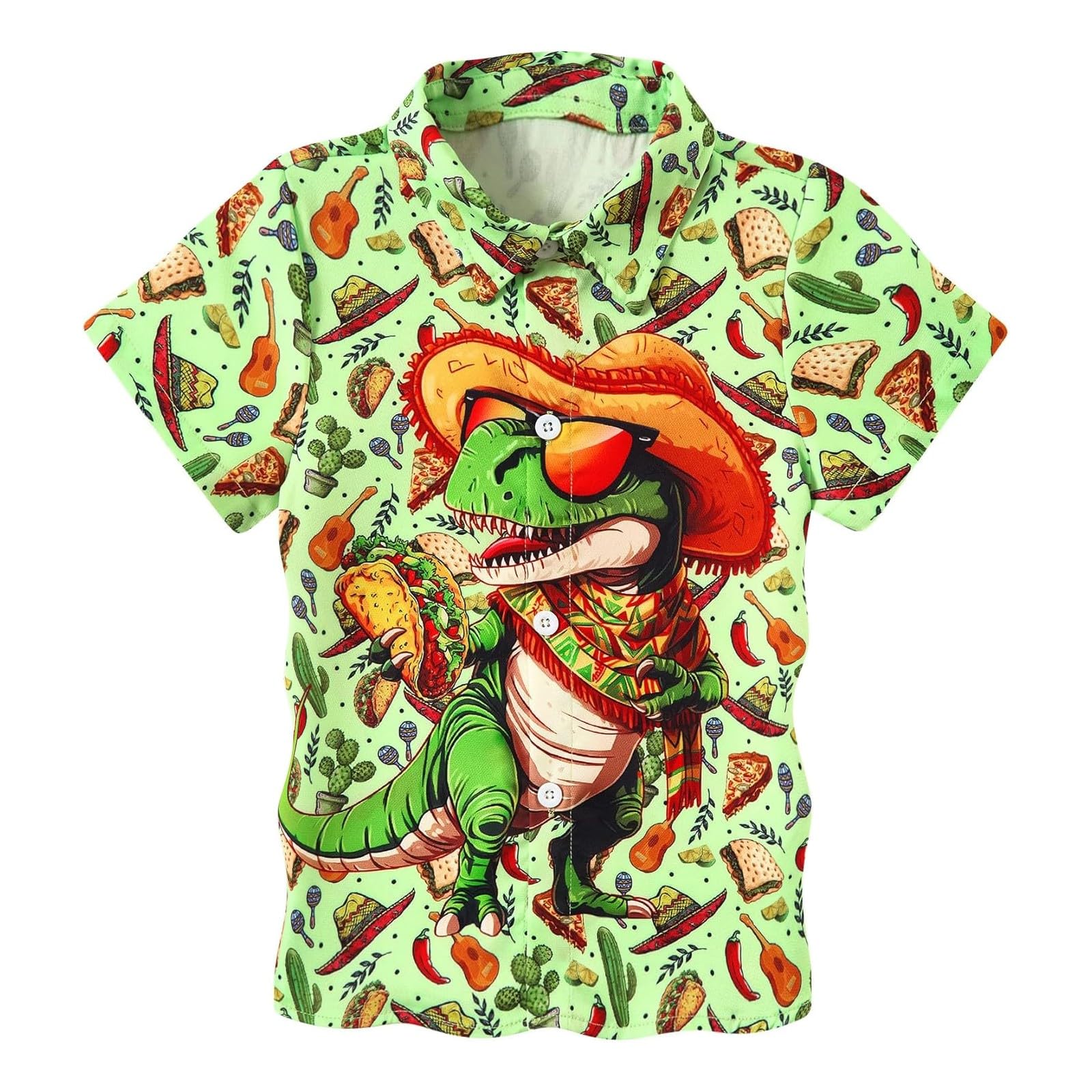 Camicia Hawaiana Bambino, Camicia Ragazzo Maglietta Casual a Maniche Lunghe per Comoda Maglietta per con Design Classico per La Scuola E L'Uso Quotidiano