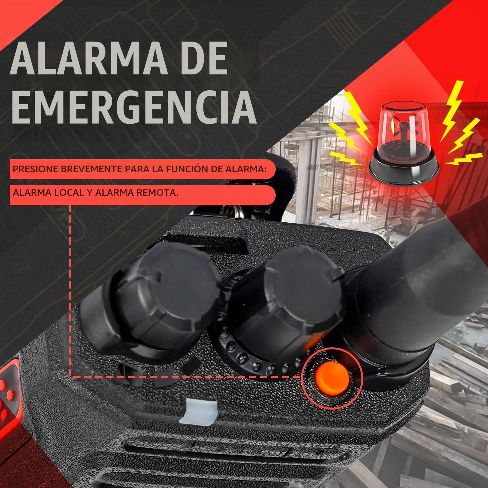 Retevis NR630 Walkie Talkie para Adultos, Walkies Largo Alcance, IP67 Impermeable, Cancelación de Ruido, Llamada de Grupo, 2800 mAh Recargable Walkie Talkie para Obra, Contratista (Negro, 3 Unidad)