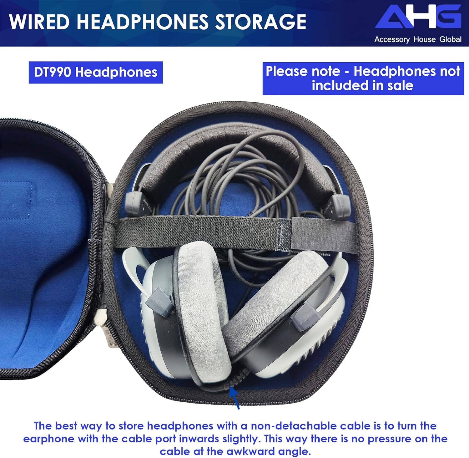AHG Accessory House Global Premium Spartan Carrying case Box Compatible with Beyerdynamic Headphones (Wired and Wireless). Ultimate Protection/Easy Transport/Water Resistant/Sleek Design - Image 4