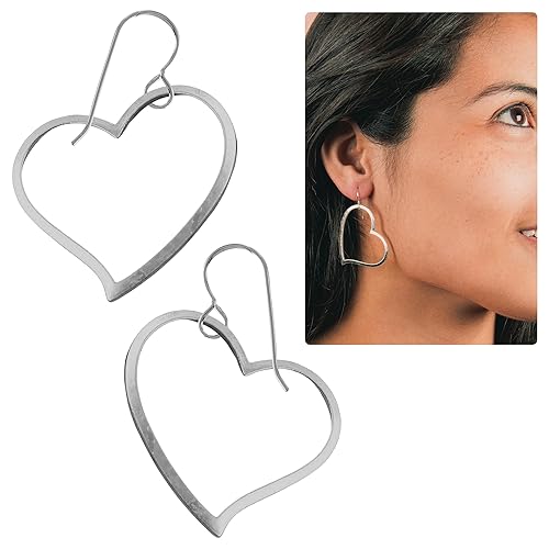 Heart Dangle Earrings  Love Drop Earrings for Women and Girls  Gift for Her  Valentines Jewelry  Multiple Styles Available (Giant Heart Earrings)