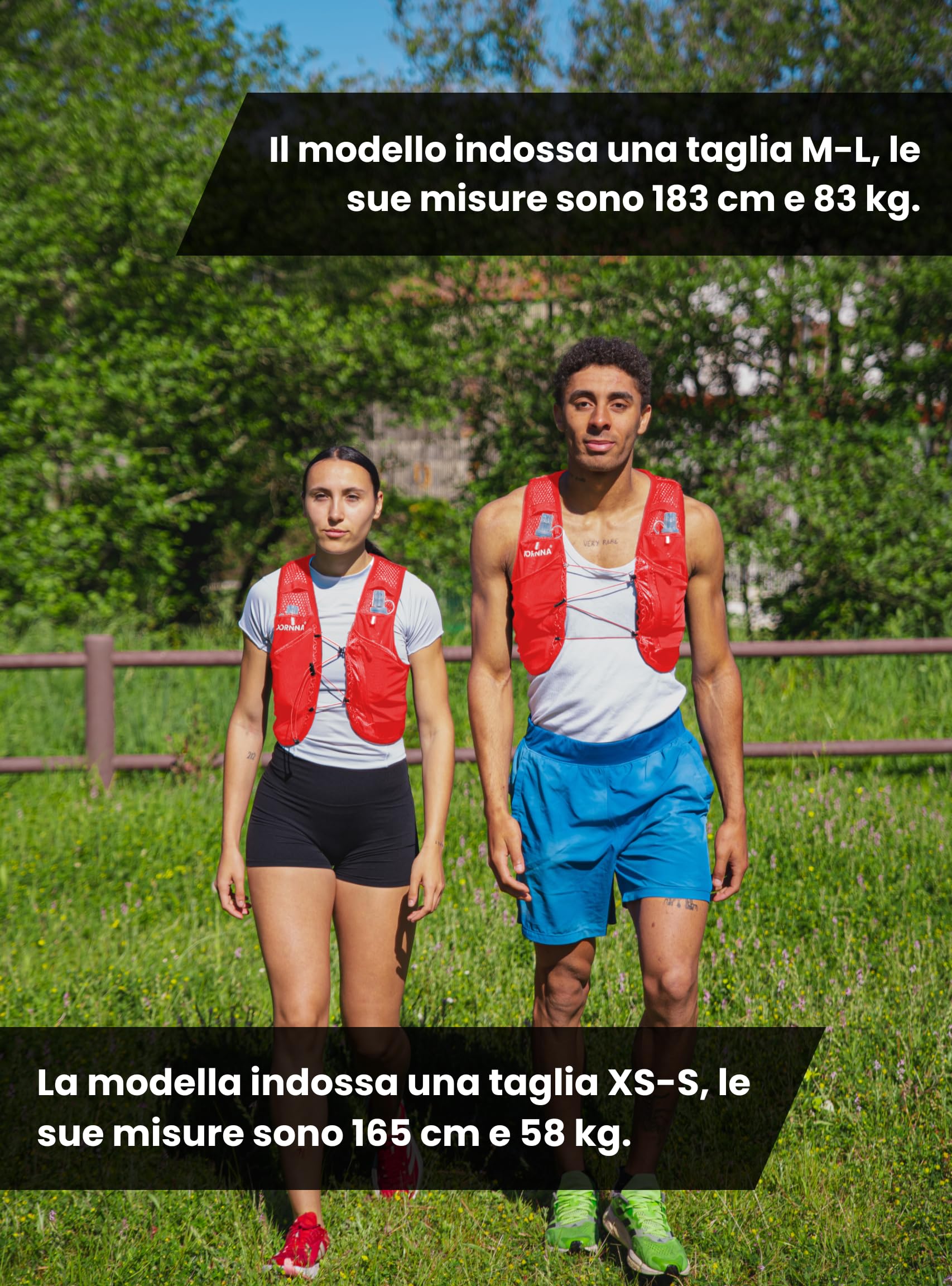 Light Edition V1 – Zaino Trail Running + 2 borraccia mórbida 500 ml Senza BPA, Run Vest con Soft Flask, Gilet Trail Running Uomo e Donna.