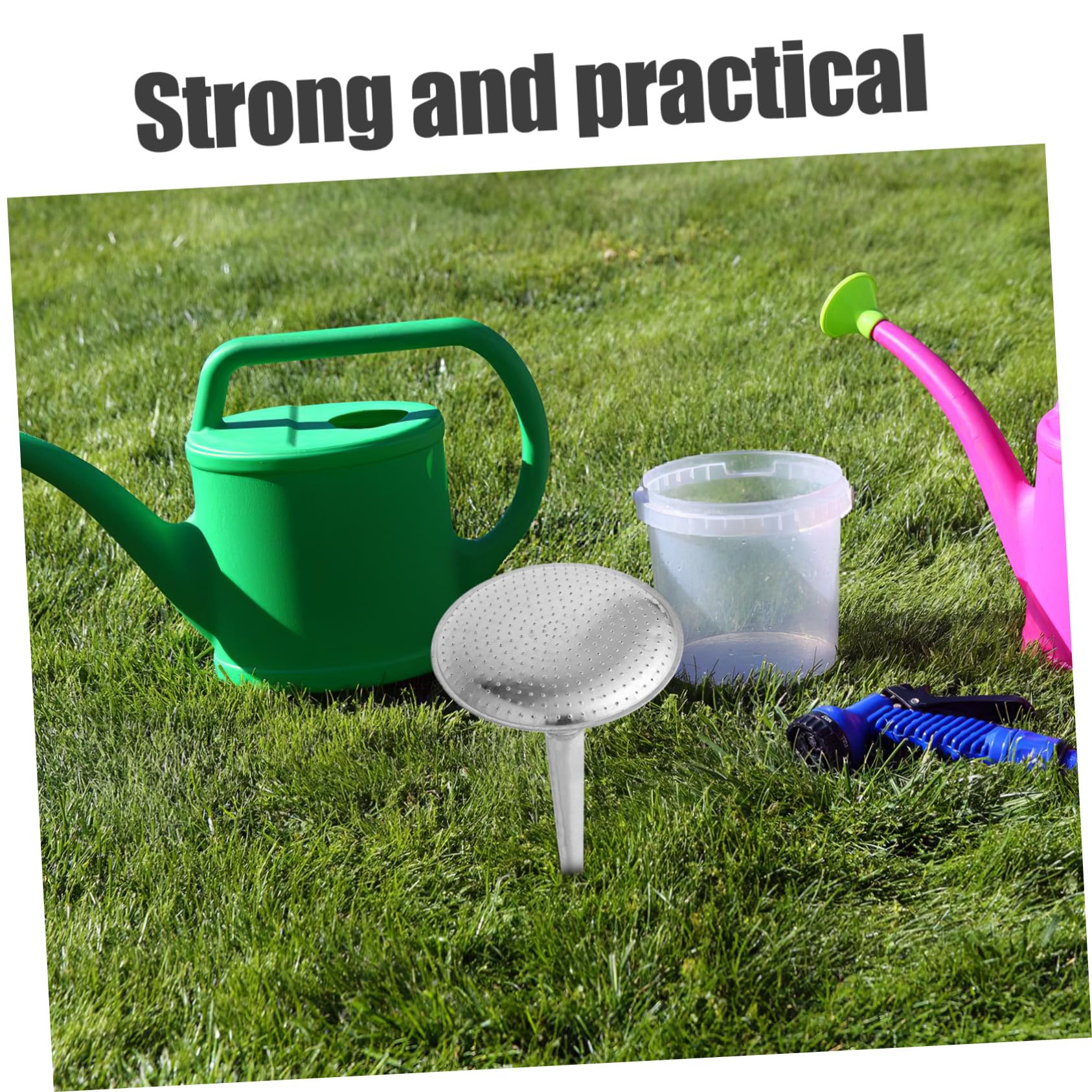 Ugello Irrigazione da Giardino in Acciaio Inox Argento Rinforzato | Aiuole e Orti, Compatibile con Vari Tipi di Tubo, Uso Esterno in Giardino