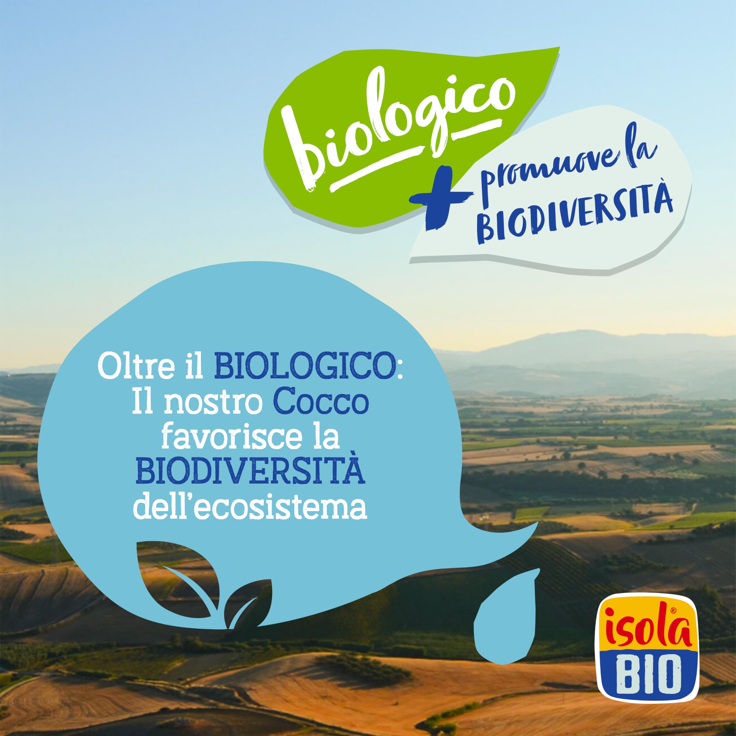 ISOLA BIO Bevanda di Cocco 0% Zuccheri, Bevanda Biologica con 100% Ingredienti Naturali, Senza Glutine, a Basso Contenuto di Sodio, per Vegetariani e Vegani, 6 Confezioni da 1 Litro