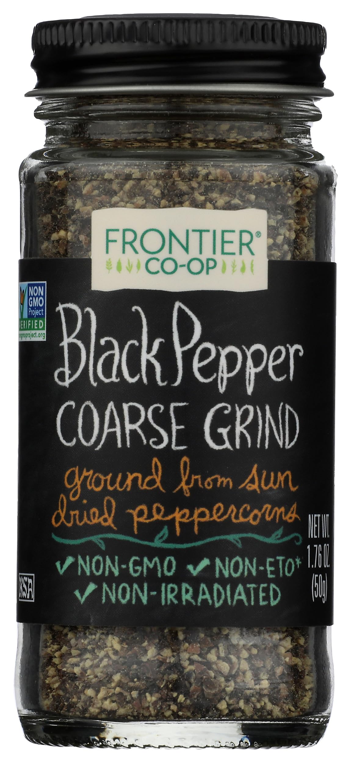 Frontier, Coarse Grind Black Pepper, 1.76 Ounce