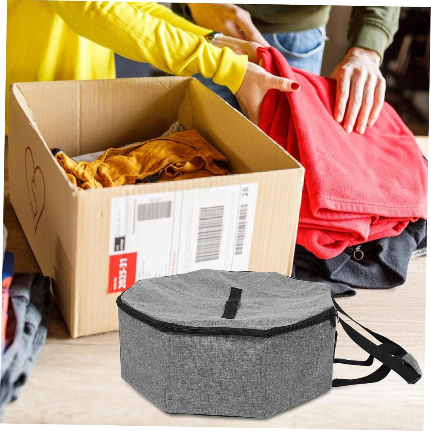 Zerodeko Portable Hat Storage Bag for Travel Foldable Hat Organizer with Large Capacity for Outdoor Activities for Men and Women
