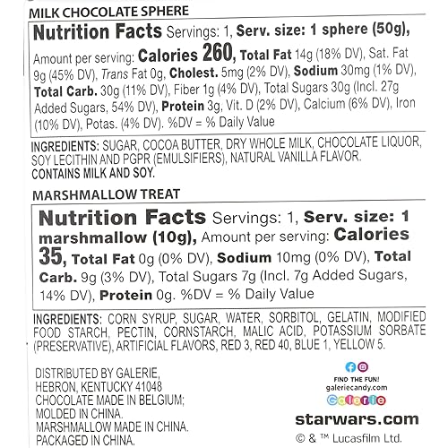 Miniatura 4 de Star Wars The Mandalorian Bola de fusión de chocolate caliente con malvavisco Baby Yoda, relleno de calcetines de Navidad, 2.12 onzas (paquete de 3)