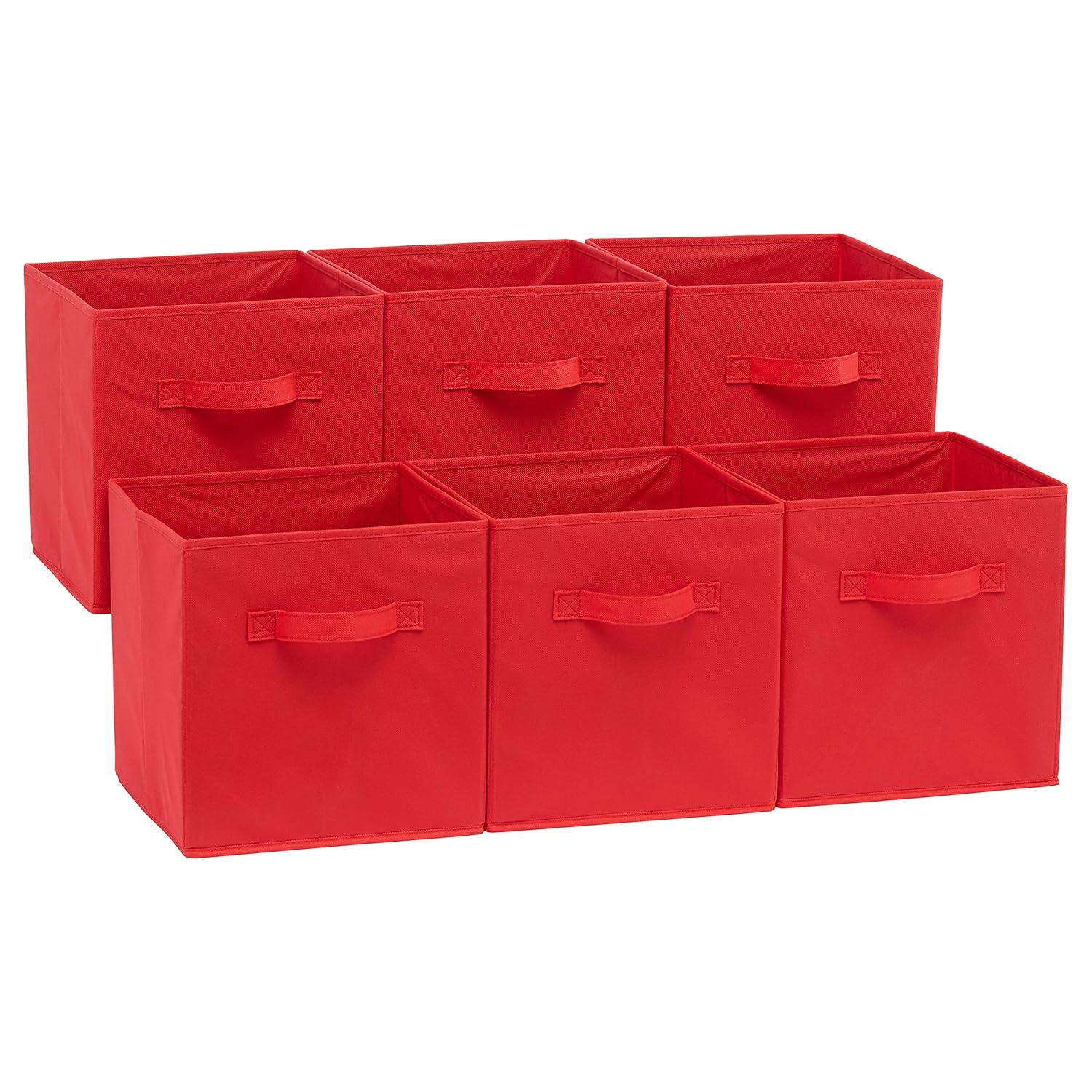 AmazonBasics Foldable Storage Cubes (Red) 6 Pack Amazon.in Home