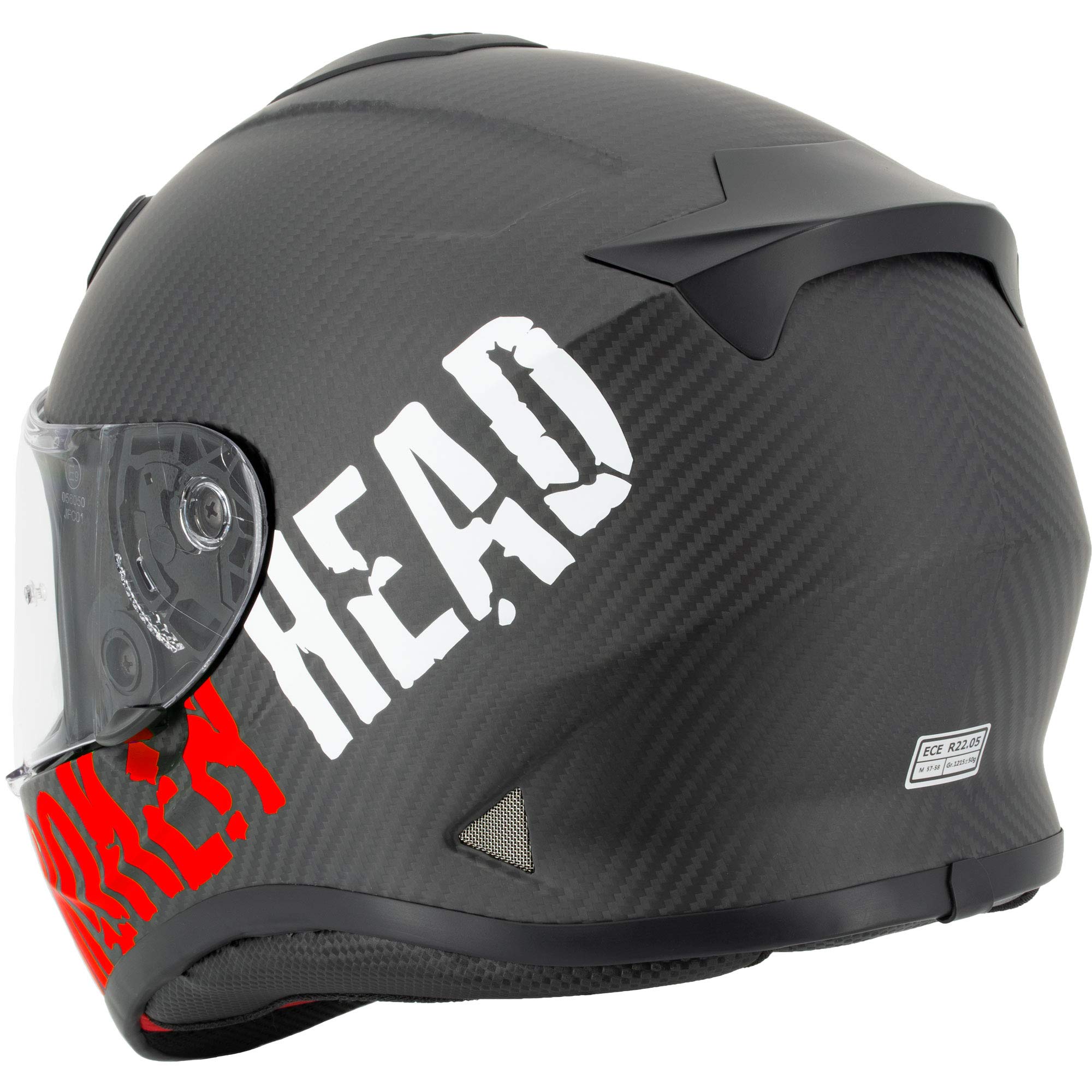 Broken Head BeProud Light Carbon Integralhelm | Extrem leicht ca. 1.050 Gramm, Carbonhelm, Für sportliches Fahren, Racing