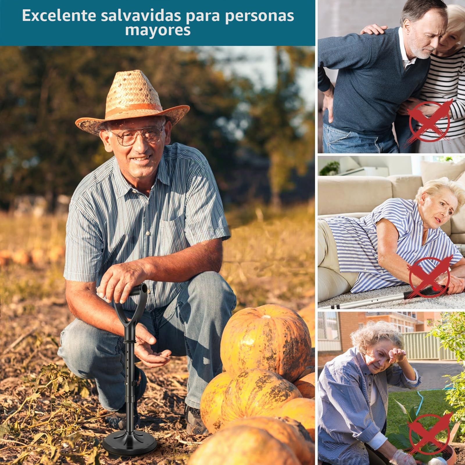 Dispositivo de ayuda de pie ajustable para ayudar a las personas mayores a levantarse del suelo y el suelo, dispositivo de asistencia de elevación de metal, herramienta de apoyo para ancianos