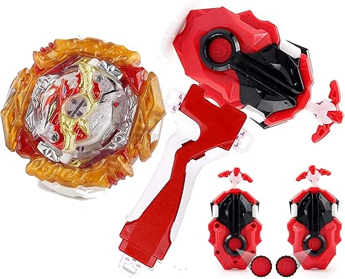 Bay Blades para 8-12 B-184 Juego de lanzador para juegos B-205 Spriggan Ultimate Valkryrie BU Booster Bey Battling Tops Burst Left Right Launcher