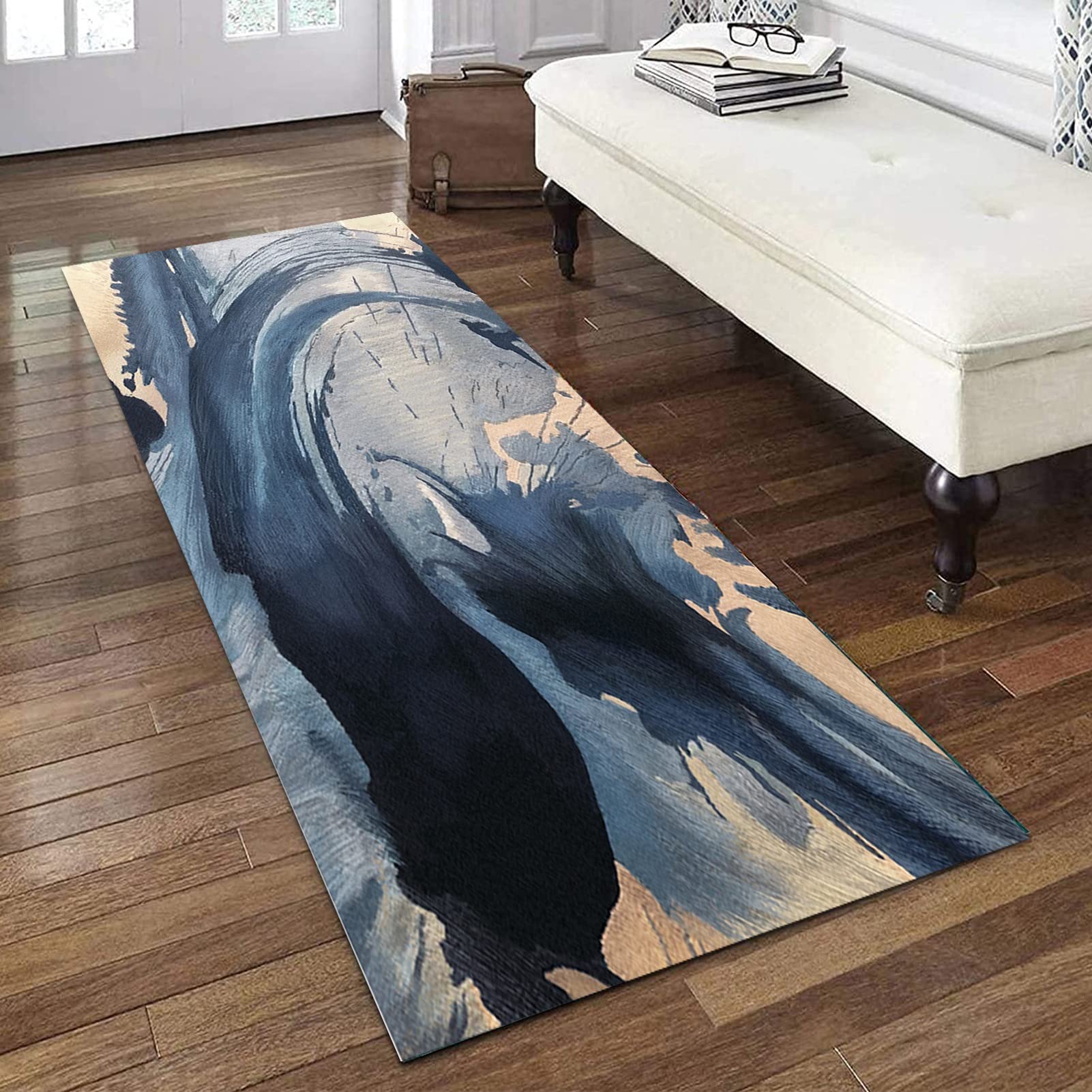 Długie dywan dywanów dywanik, miękki nie poślizg Łatwy do czystych w środku wdroże dywanowe dywanki kuchenne dywan 60 cm/70 cm/80 cm/100 cm szerokości (Size : 70x450cm)