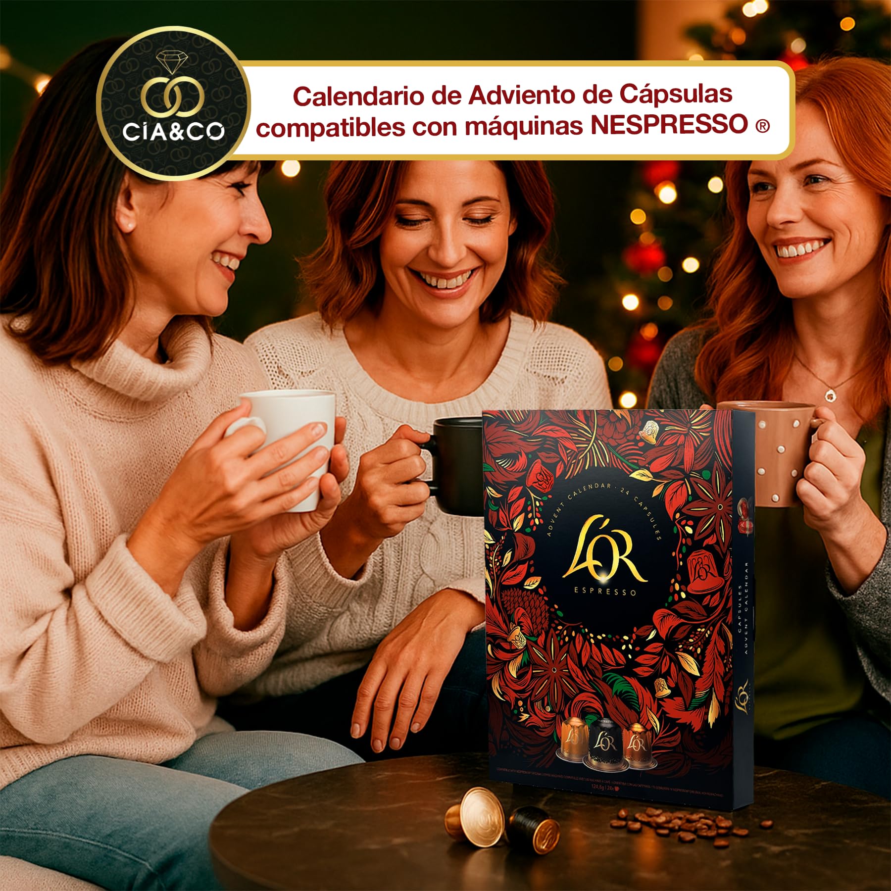 L’OR Espresso Calendario de Adviento 2025 24 Cápsulas Café Premium Compatibles Nespresso Edición Gourmet