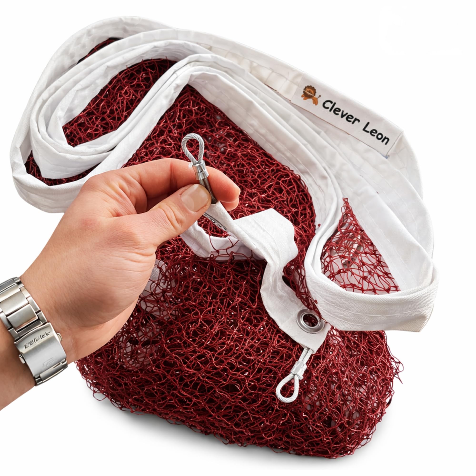 Kit de Filet de Volley de Plage - Badminton - Tennis - 6,5 x 0,75 m - 12 Poteaux de Filet en Acier - Kit de Fixation - Parent - 3
