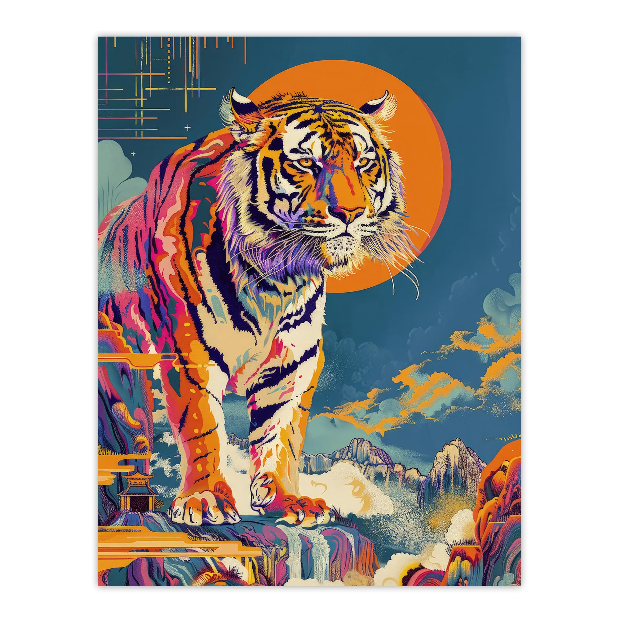 Artery8 Japanese Tiger in Sun Poster W18" x H24"
