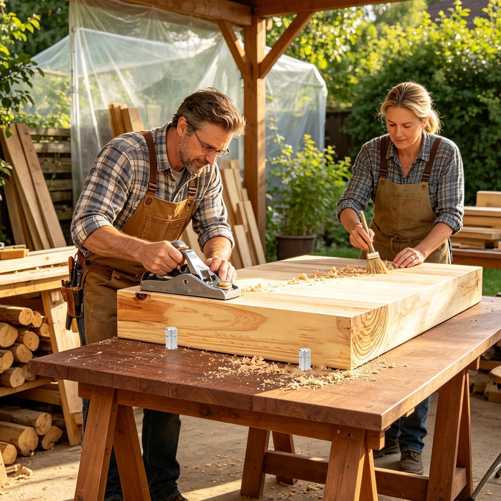Bench Dogs - 2-piece Self-Locking Woodworking Workbench Table Stops