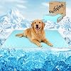 Vivifying Dog Cooling Mat for Large, 101x152cm Waterproof Reversible Pet Cooling Blanket with Ice Silk & Velvet – Year-Round Comfort for Dogs and Cats(L, Blue&Grey)
