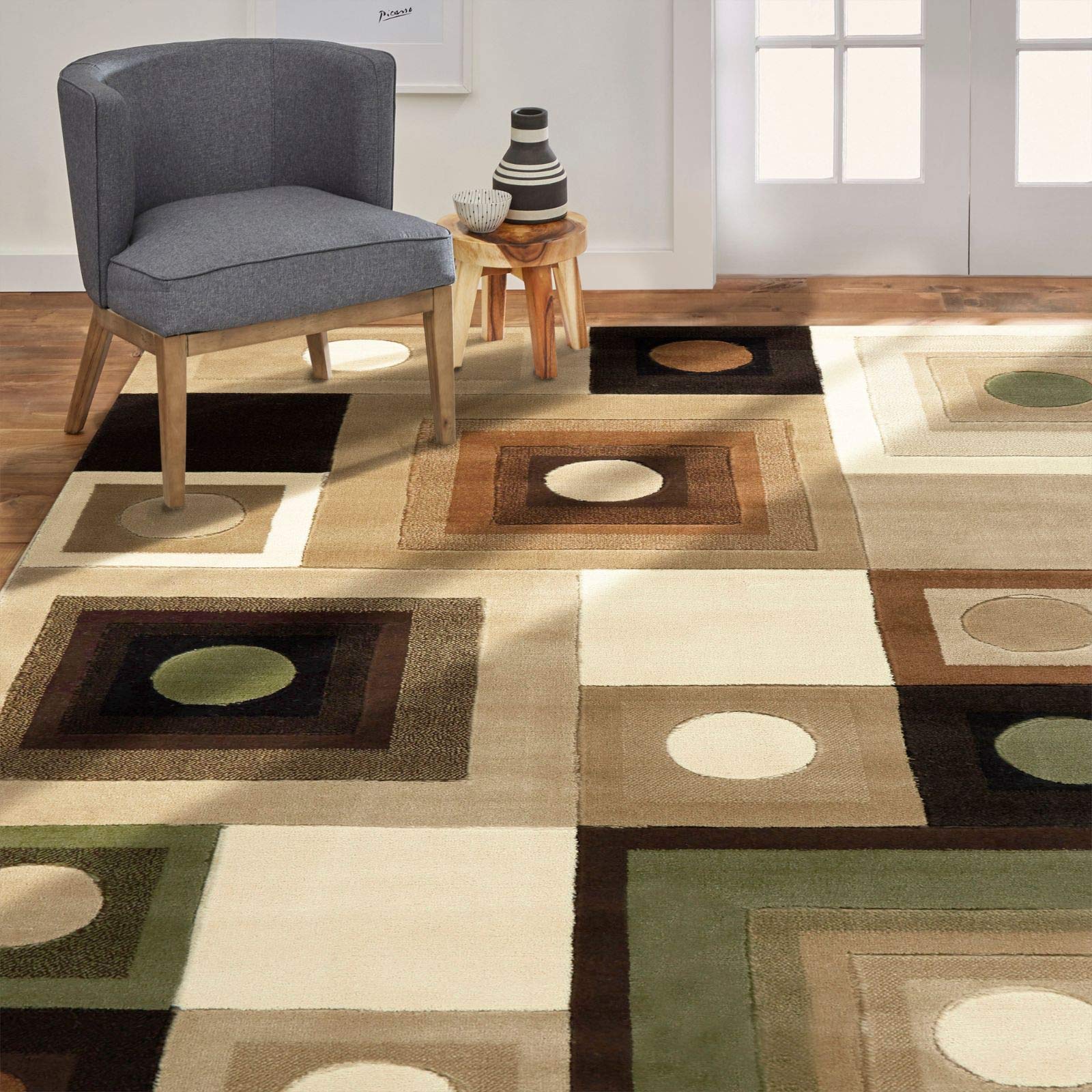 Home DynamixTribeca Adella Area Rug, 18.9"x31.5" Rectangle, Brown/Green