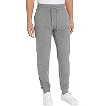 Tommy Hilfiger Uomo Pantaloni da Jogging Sweatpants Lunghi, Grigio (Medium Grey Heather), M