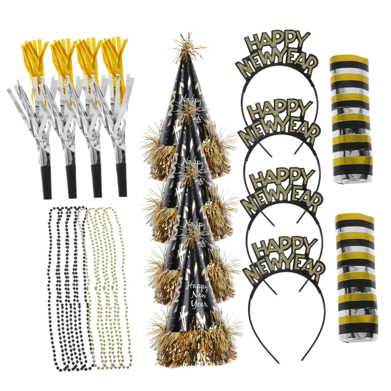MAGICLULU 3 Ensembles Ensemble de Bandeau de fête New Year Decoration décoration Fete Décor de Noël Colliers de chaîne de Perles Accessoires de célébration du Nouvel an fête du Nouvel an