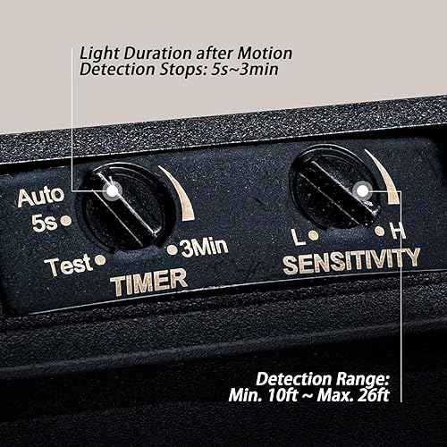 Miniatura 4 de CALOKES Lámpara de techo empotrada con sensor de movimiento para exteriores, elegante exterior redondo con vidrio transparente semillado, perfecta