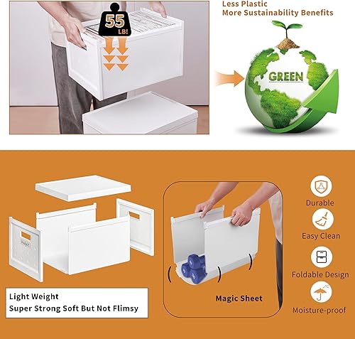 Miniatura 3 de Caja organizadora de archivos con tapa, caja organizadora de archivos colgante universal, caja organizadora de archivos tamaño cartalegal, 2