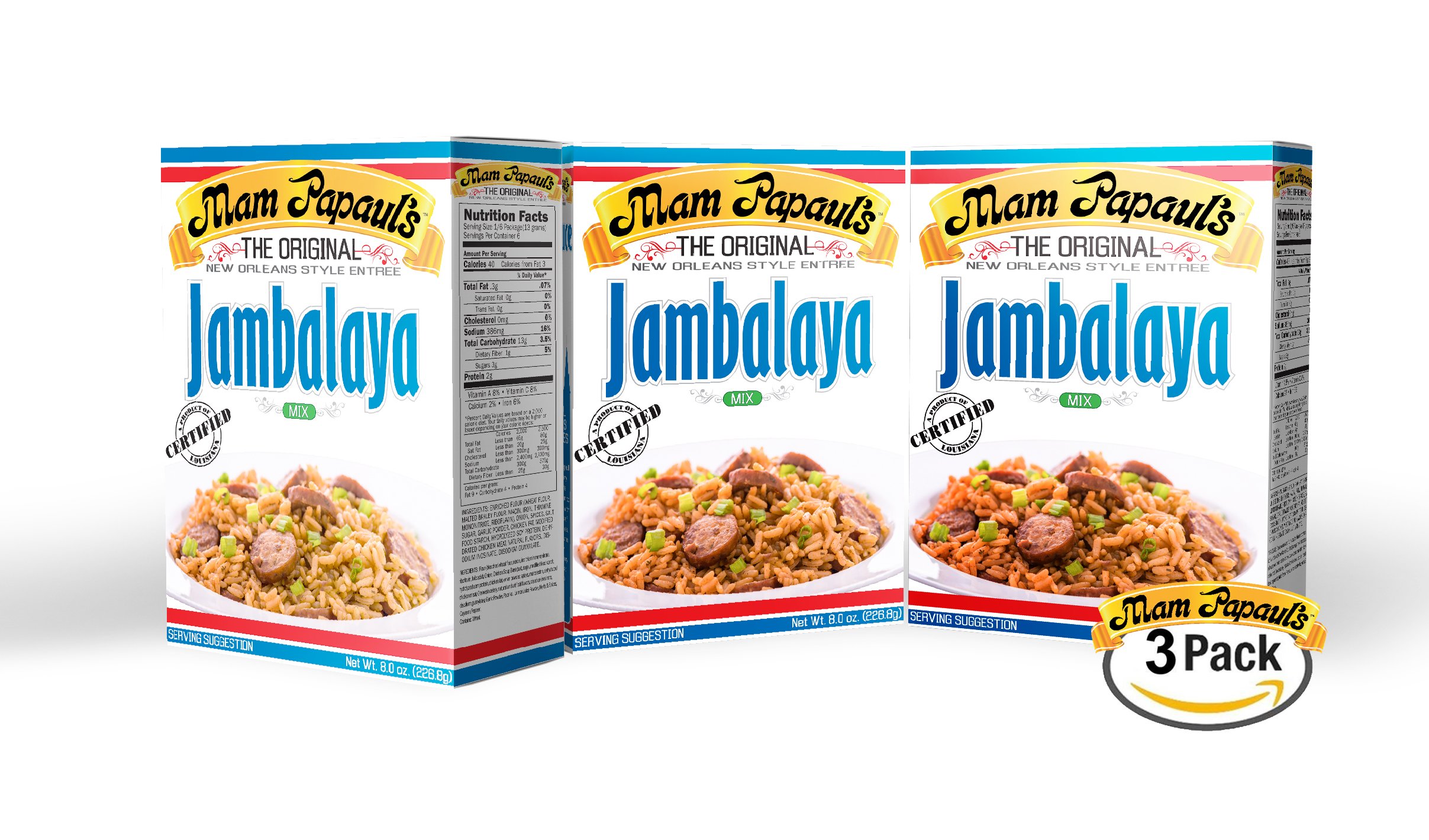 Mam Papaul's Jambalaya Mix 3pk