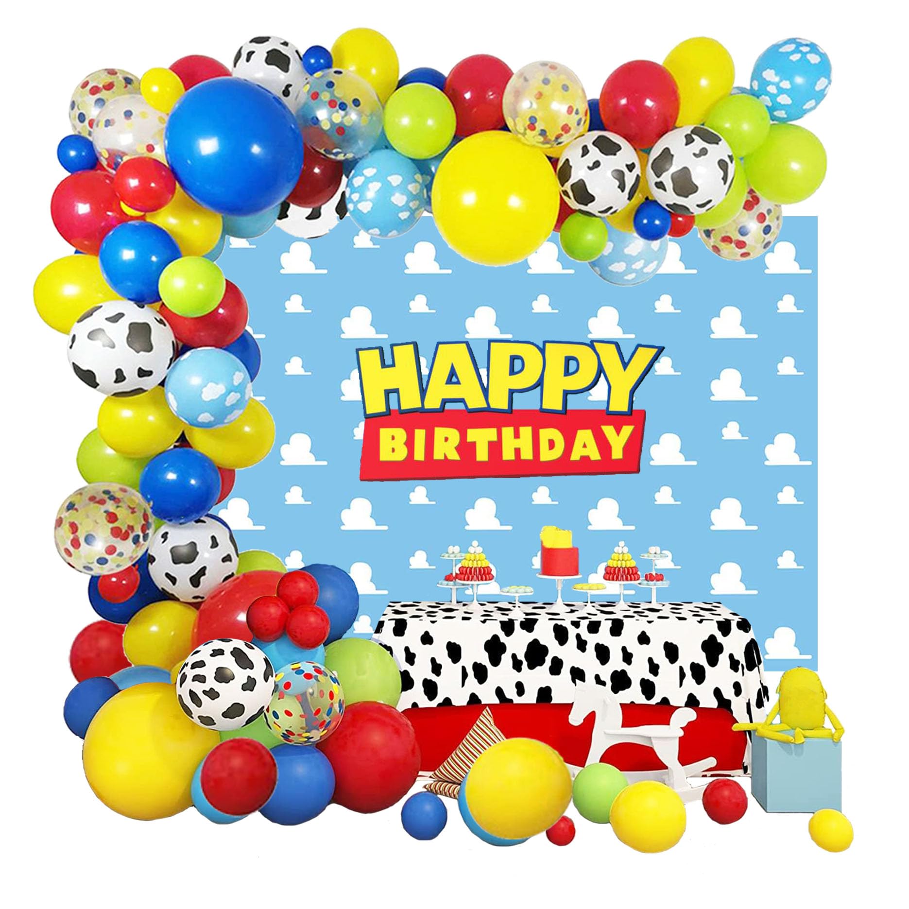 Boy Story Balloon Garland Kit Boy Story Party Decorations for Festival Party Supplies